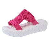 Fashionable Korean Version Thick Bottom Sponge Cake Cooler Slippers