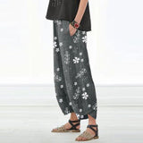 Floral wide-leg pants