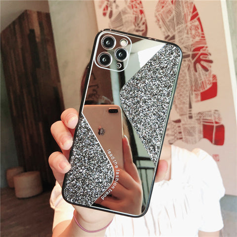 Compatible with Apple , Luxury Glitter Phone Case With Personalized Rhinestones