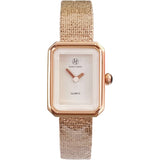 Square Dial Mesh With Delicate Quartz Watch Waterproof