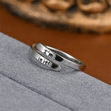 Fashion Oil Pressure Opening I Am In It Inspirational Couple Ring