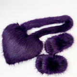 Crossbody Love Slippers Suit Raccoon Fur Fur Plush Shell Bag Home Shoes Bag Suit