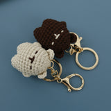 Mini Bear Handmade Woven Pendant Cute Wool Knitted Keychain