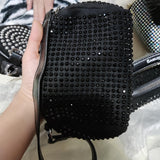 Shiny Rhinestone Crossbody Bag Casual Fashion