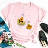 Super Popular Fashion Petal Skirt Girl Printed T-shirt