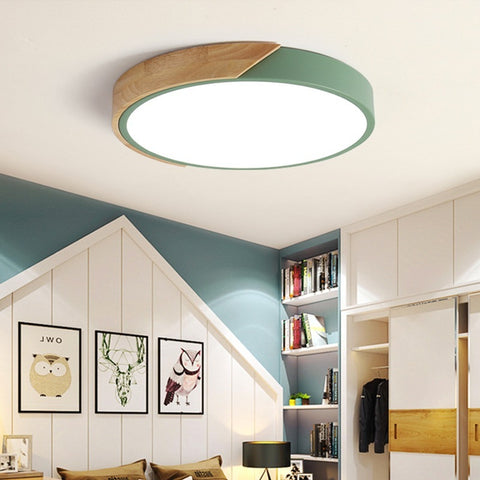 Led Ceiling Light Macaron Round Bedroom Light