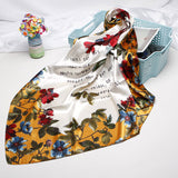 Women's Vintage Printed Silk Scarf