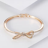 Women's Bracelets, Diamonds, Bows, Rose Gold Alloy Bracelets