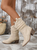 European And American Fashion Cloth Upper Fashion Plus Size Women's Boots