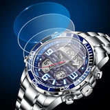 Men's Multifunctional Dual Display Electronic Quartz Watch