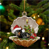 Explosive Christmas Dog Pendant Double-sided Pattern Acrylic