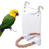 Parrot Toy Acrylic Bird With Mirror