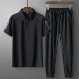 Men's Summer Seamless Ice Silk Sports Casual Suit