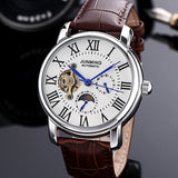 JUNMING Roman Characters Men's Automatic Mechanical Watch Waterproof