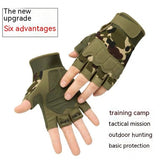 Men's And Women's Camouflage Short Finger Outdoor Sports Motorcycle Riding Gloves