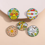 Cartoon Round Secret Garden Cute Mushroom Flower Brooch