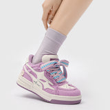 Women's Fashion Lavender Purple Thick Bottom Sports Casual Board Shoes