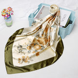 Women's Vintage Printed Silk Scarf