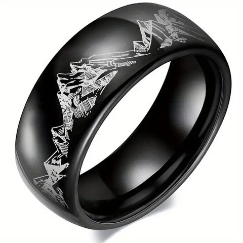 Fashion Star Couple Style Mountain Ring