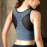 No Underwire Mesh Beauty Back Double-decker Sports Bra