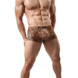 Leopard Print Boxer Pants Low Waist Large Size Men's Boxers