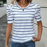 Striped Pullover T-shirt Women's Casual Top