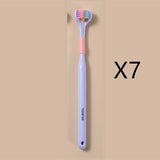 Three-sided Macaron Soft Bristle Toothbrush Care Safety Toothbrush Teeth Deep Cleaning Portable Travel