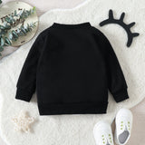 New Children's Christmas Sweater Letter Print