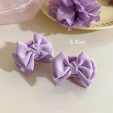 Sweet Satin Bow Hair Accessories Grip Small Size