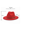 Men's Wool Double-sided Color Matching Jazz Hat