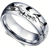 Fashion Couple Star Bird Twigs Ring