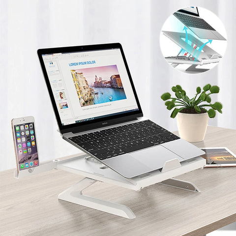 New Laptop Stand Multifunctional Folding Lift Portable Laptop Stand Monitor Increase Rack Aluminum Alloy Base - UNBEATABLE STORE