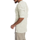 Solid color men's stitching shirt