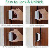 Child Safety Door Reinforced Lock With 3 Inches Stop Aluminum Alloy Hinge Upgrade Night Lock - UNBEATABLE STORE