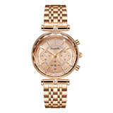 Waterproof Casual Three-eye Women's Watch