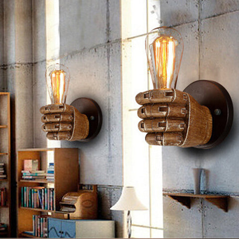 Fist resin wall lamp creates decorative wall lamp