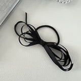 Ribbon Bow Duckbill Clip French Retro High Sense Back Head Topknot Hair Clip