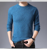 Solid-color round neck sweater