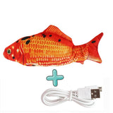 Electric Funny Cat Simulation Fish Beating Usb Jumping Cat Toy