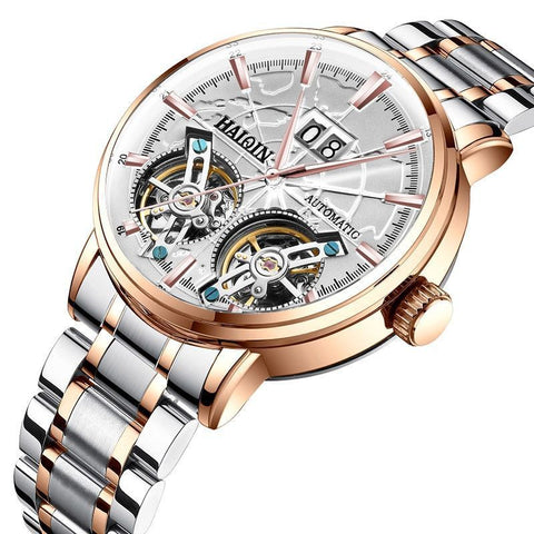 Men's Mechanical Automatic Double Tourbillon Watch Waterproof