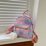 Nylon Cloth Large Capacity Simple Casual Simple Candy Color Texture Hand-carrying Backpack