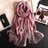 Summer Women's Solid Color Thin Fashion All-match Plaid Scarf