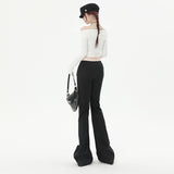 Autumn New Black Retro Casual Pants Women