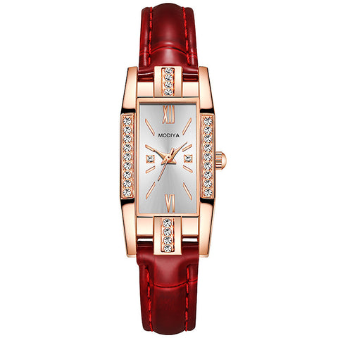 Temperament Pu Belt Diamond British Ladies Watch