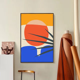 Minimalistic Abstraction Sunrise Impression Decorative Painting Core