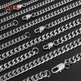 Hip Hop Stainless Steel Necklace Sun Word Buckle Bracelet