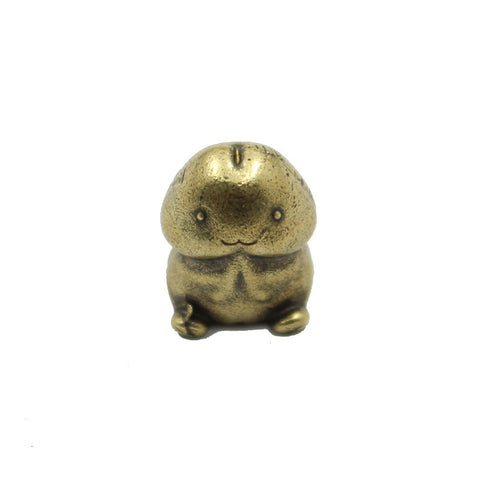 Brass Metal Cartoon Mushroom-shaped Haircut Personality Cute Car Keychain Pendant Little Doll