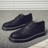 Men's Fashionable Summer Breathable Business Casual Formal Wear Leather Shoes