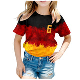 Children's Casual Short-sleeved T-shirt Children's Loose Round Neck Pullover