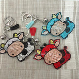 Flannel Diamond Keychain Zodiac Accessories